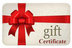 E-gift card with a colorful design featuring the text ""Gift Card"" $25.00